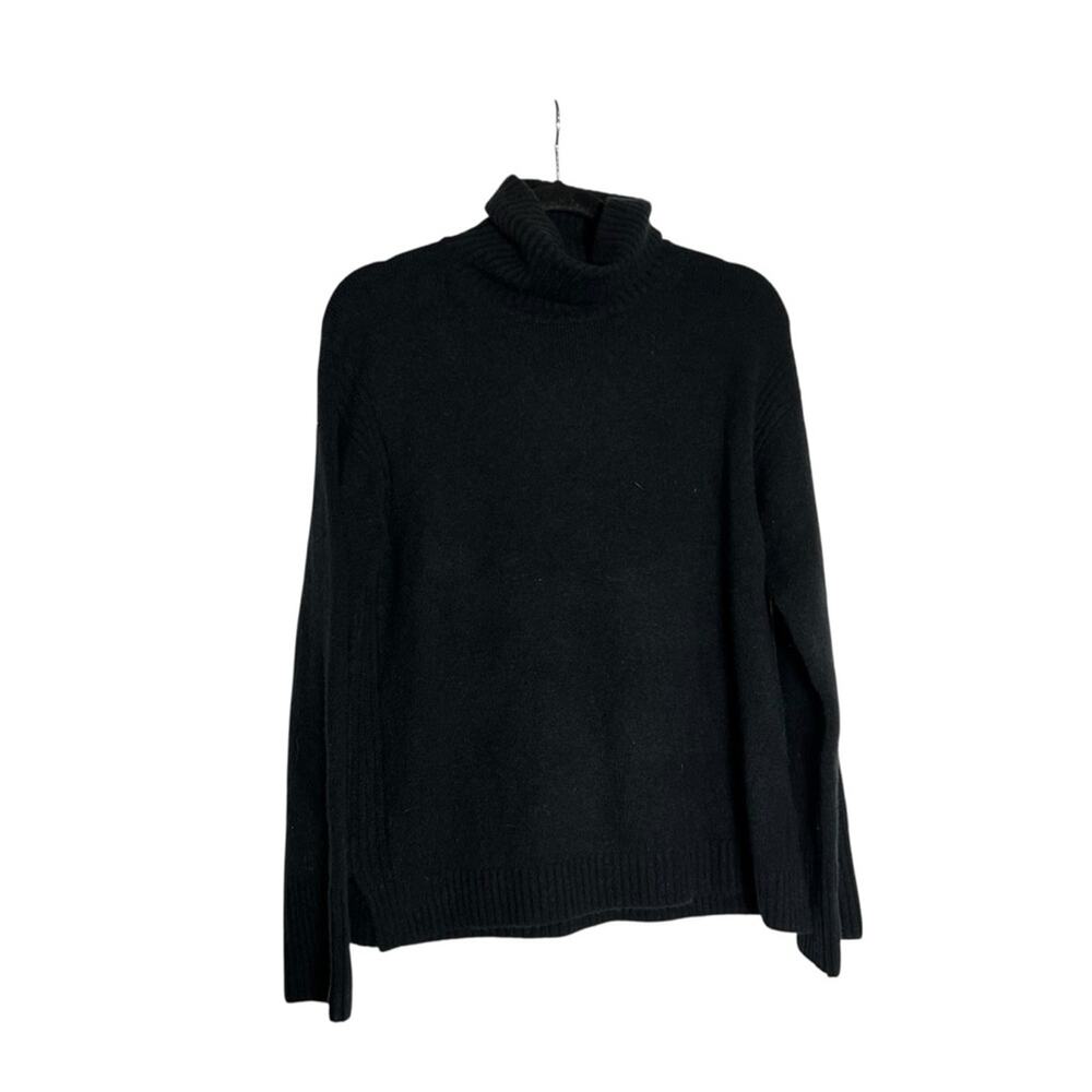 J.Crew Black Turtleneck Sweater in Supersoft Yarn Wool Alpaca Blend Size Small